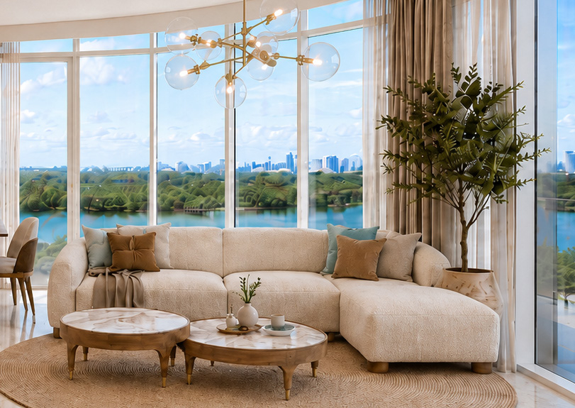 Interior of a furnished residence